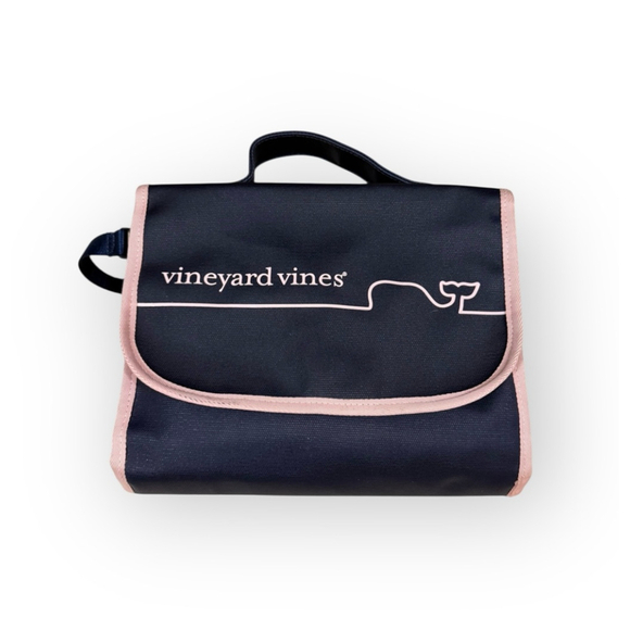 Vineyard Vines Baby Changing Pad Navy Blue & Pink Folding Bag Travel size - Picture 2 of 11